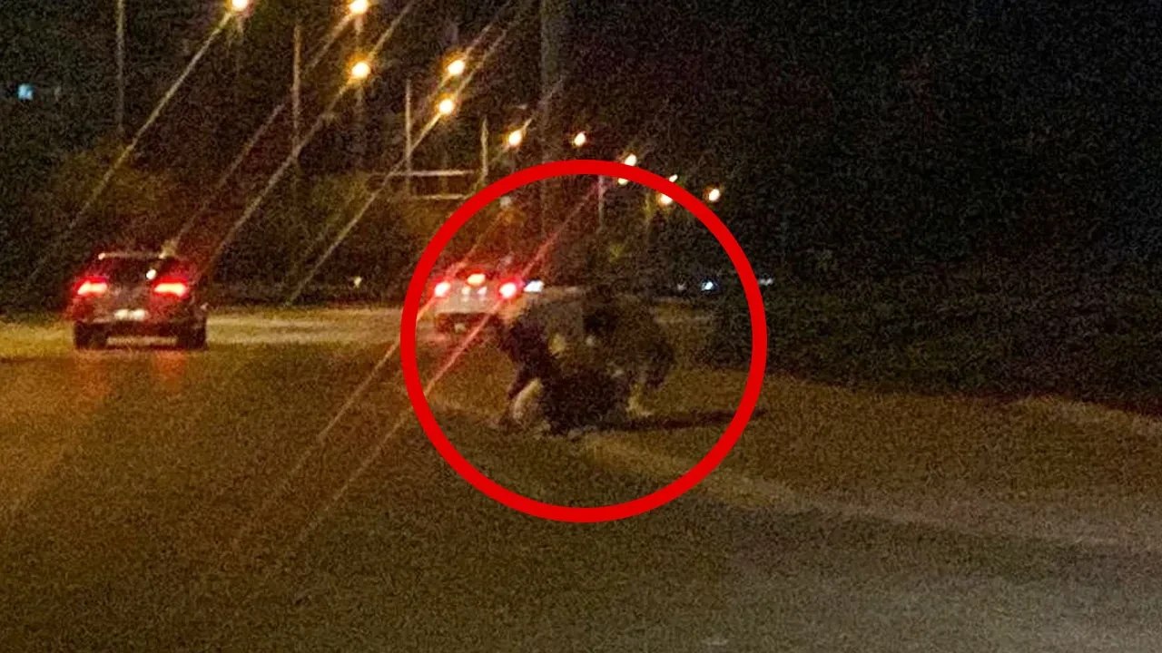 Yol kenarında tekme tokat kavga! 3 genç birbirine girdi