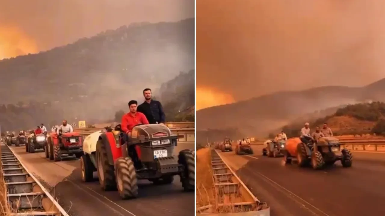 Cepheye gider gibi alevlerin üzerine gittiler! Yangına böyle direndiler 