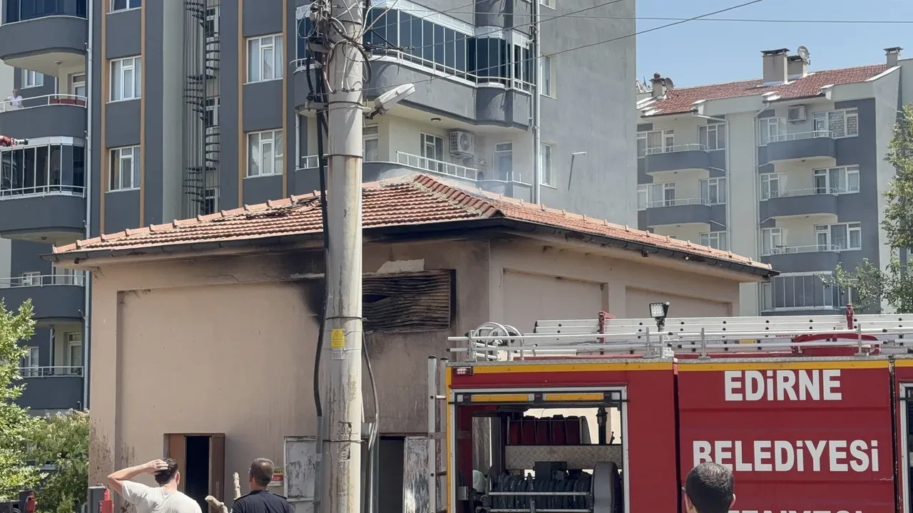 Edirne’de trafo binasında ürküten yangın