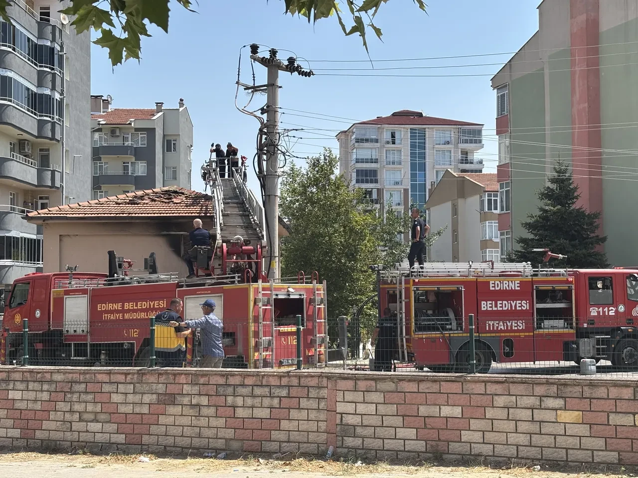 Edirne’de trafo binasında ürküten yangın