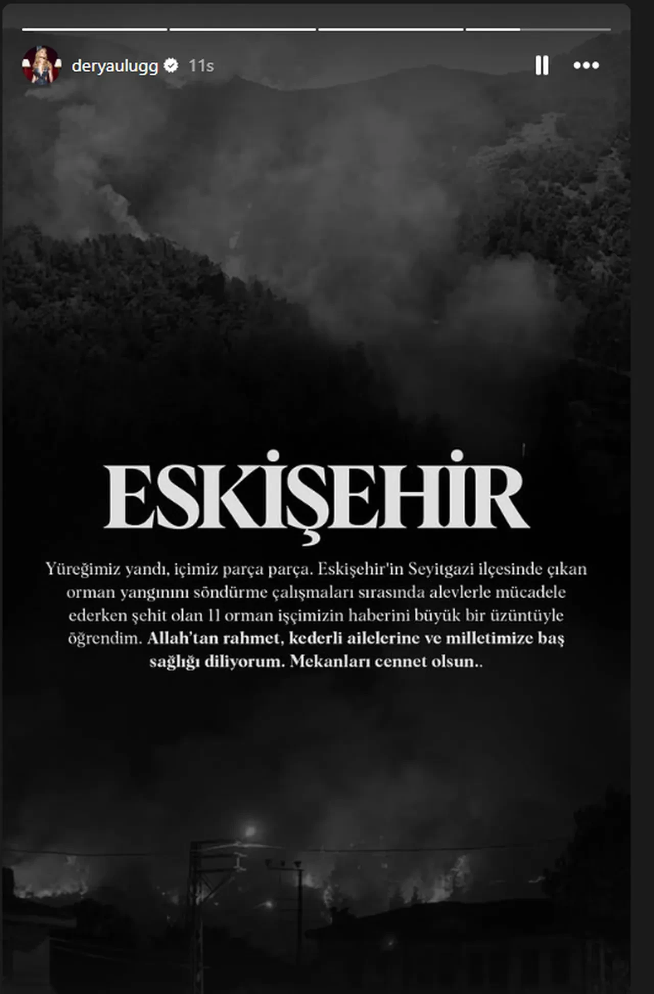 Eskişehir'deki orman yangınında 10 şehit! Ünlü isimlerden baş sağlığı mesajı yağdı