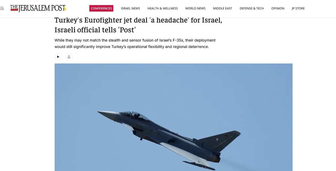 Türkiye'nin Eurofighter anlaşması dünya basınında! İsrail ve Yunanistan'da büyük panik