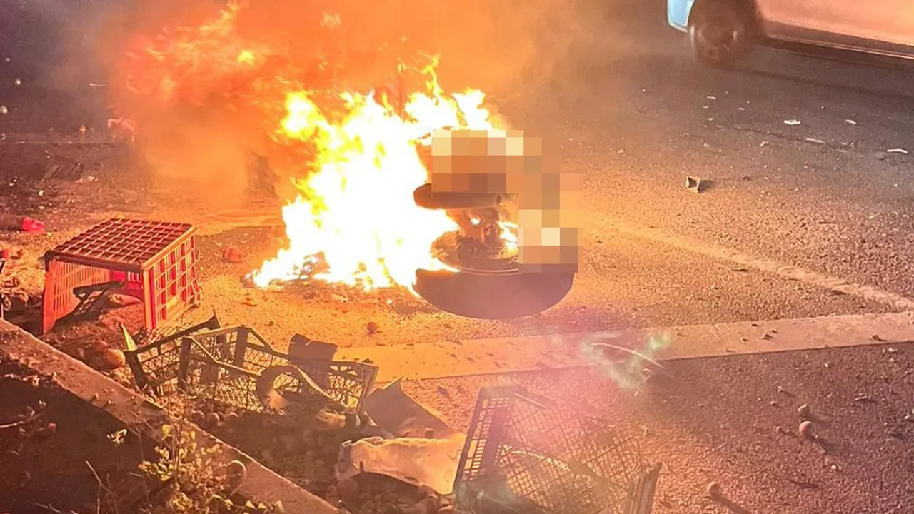İzmir'de acı olay! Motosiklet sürücüsü yanarak hayatını kaybetti