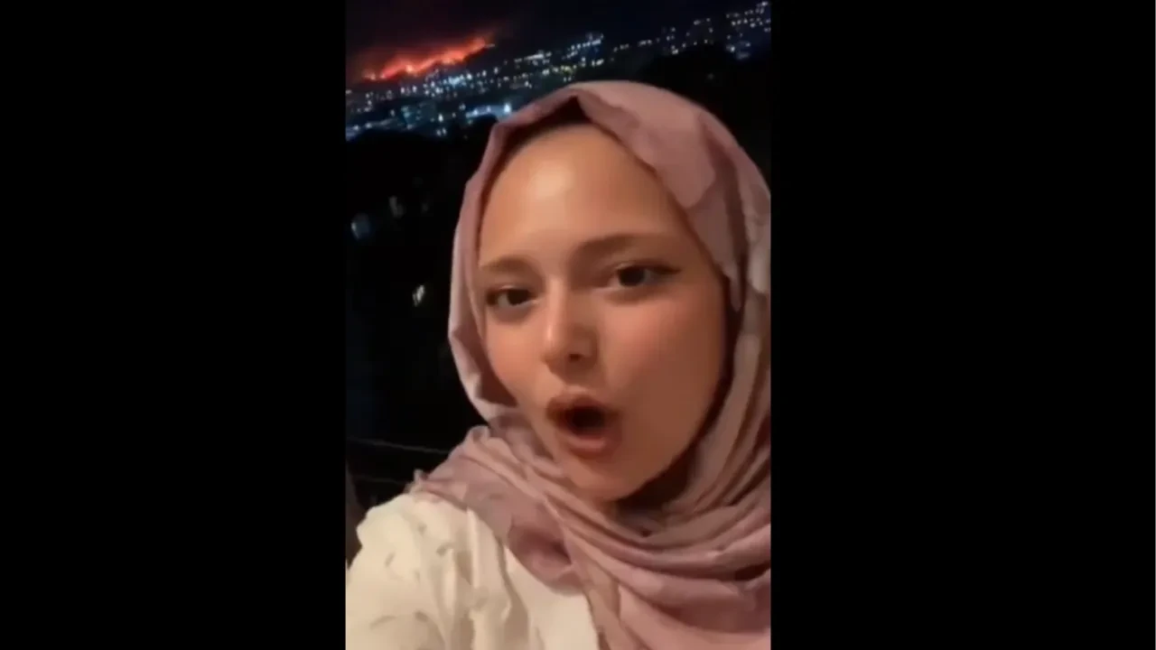 Bursa'daki yangını arkasına alıp şarkı söyledi! Sosyal medyadan tepki yağıyor 