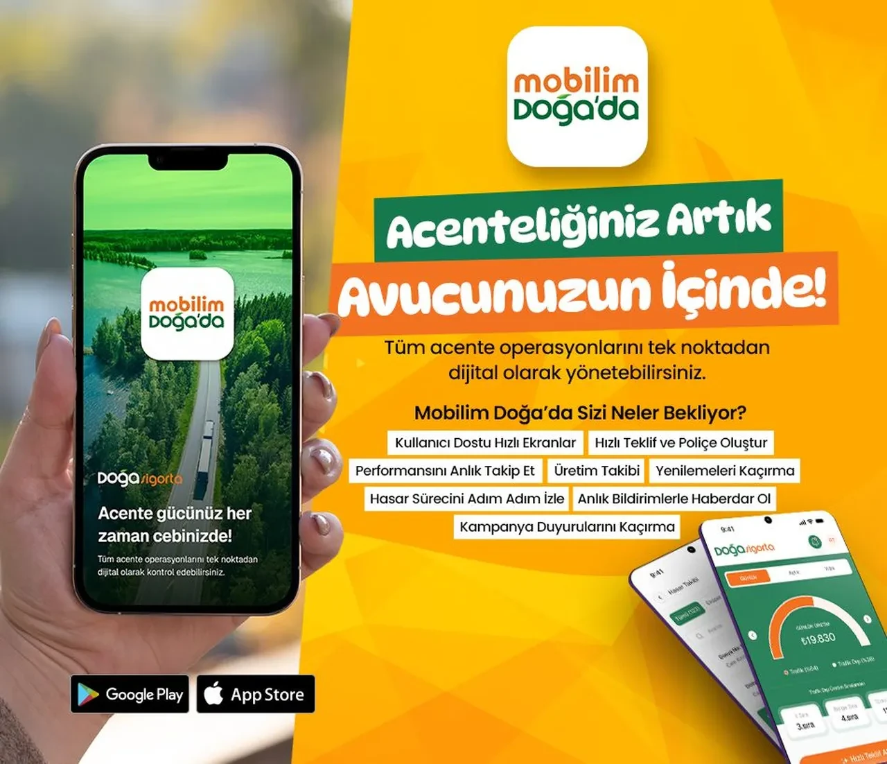 Doğa Sigorta’nın, Mobilim DOĞA’ da uygulaması ile acenteliğiniz artık avucunuzda