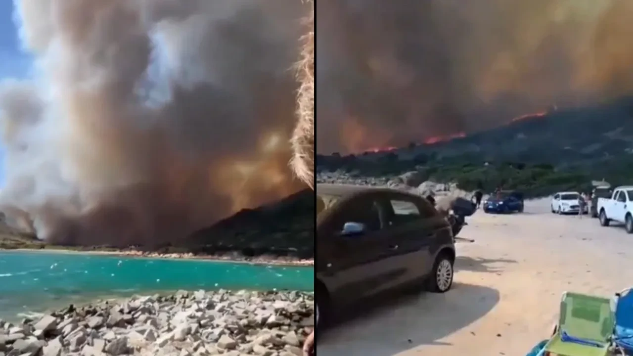 İtalya'da orman yangını! Kundaklama şüphesi var