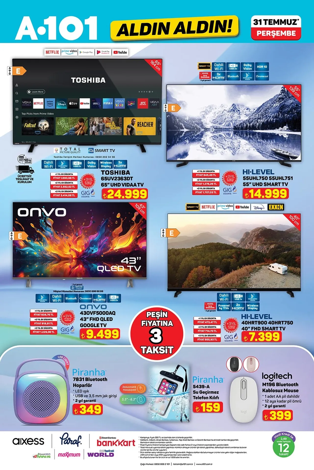 A101 aktüel indirimli ürünler kataloğu 31 Temmuz: 125 CC motosiklet, dikey süpürge, el mikseri, büro tipi buzdolabı A101'e geliyor! 3'lü cam ankastre set kaçmaz