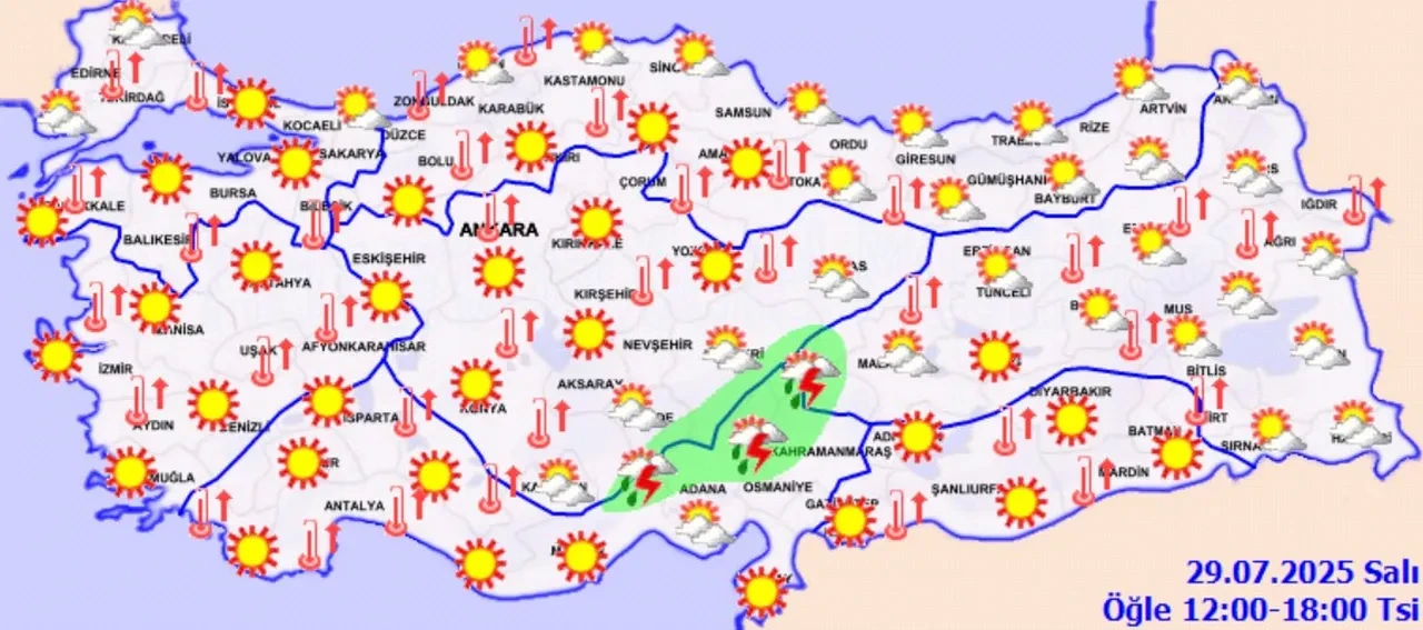 Bunaltıcı sıcaklara mola! Meteoroloji tarih verdi: Gök gürültülü sağanak geliyor