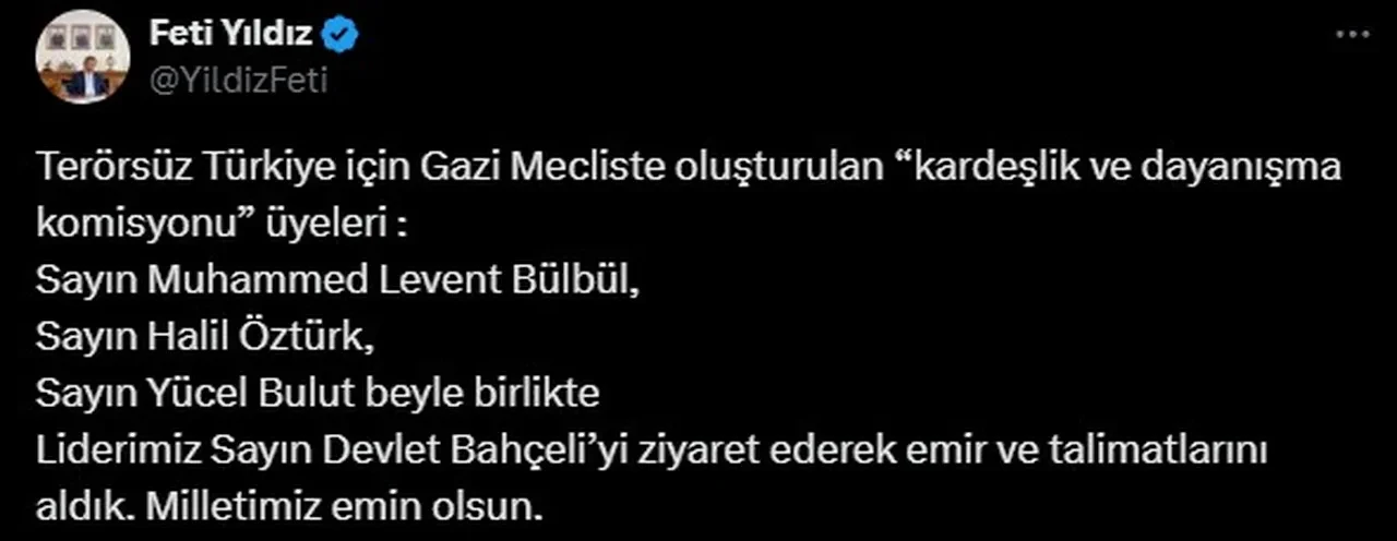 MHP'den komisyon için yeni isim! Üyeler de belli oldu