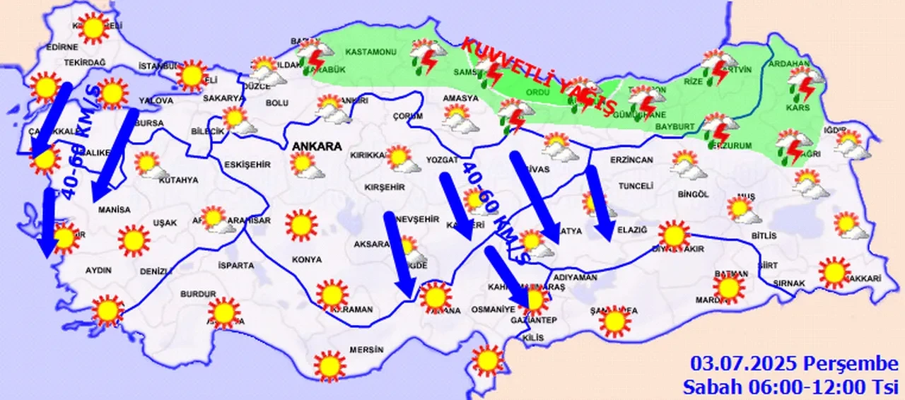 Meteoroloji'den kritik uyarı: Batıda sıcak, kuzeyde sağanak var