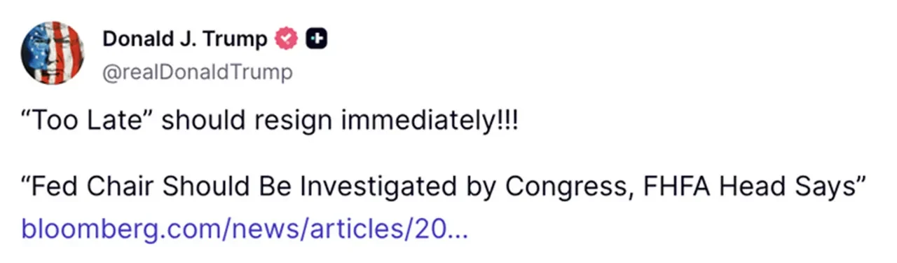 Trump istediğini almadan durmayacak: “Too Late, derhal istifa etmeli!”