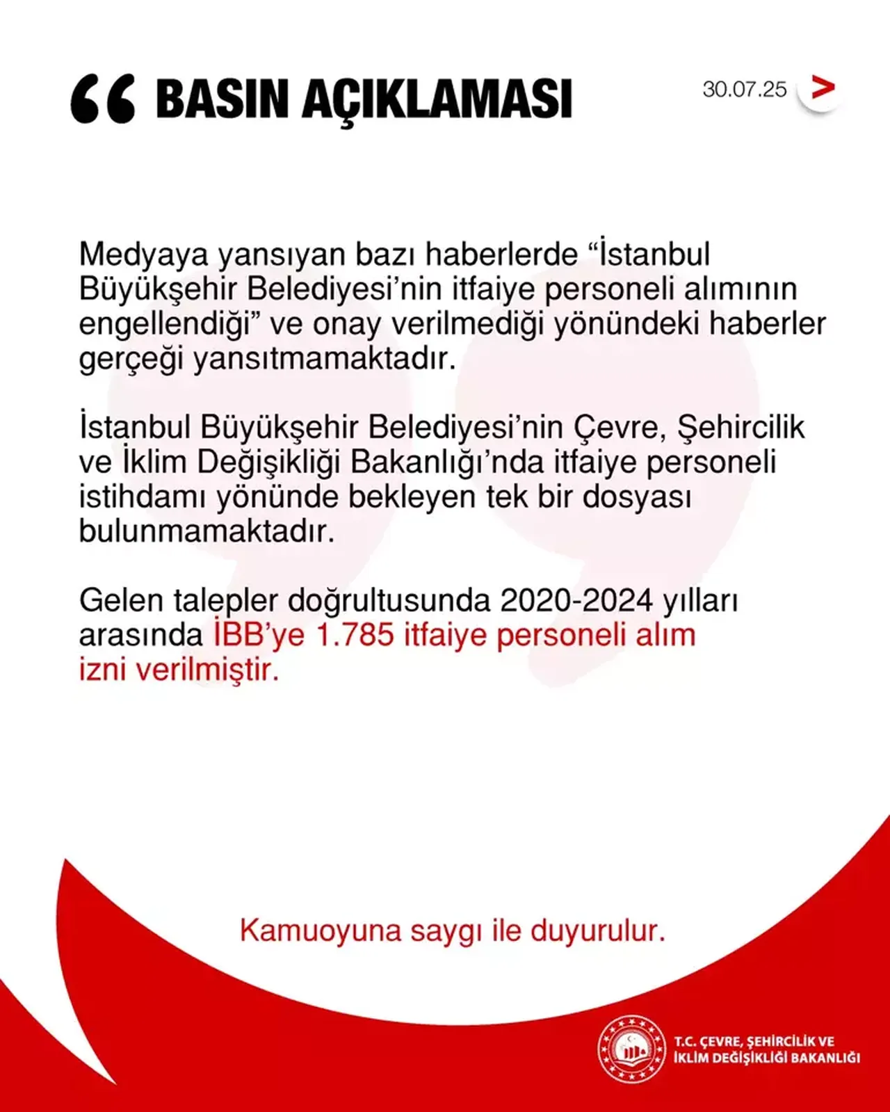 İBB itfaiye personel alımını engelliyor mu? Bakanlıktan açıklama geldi