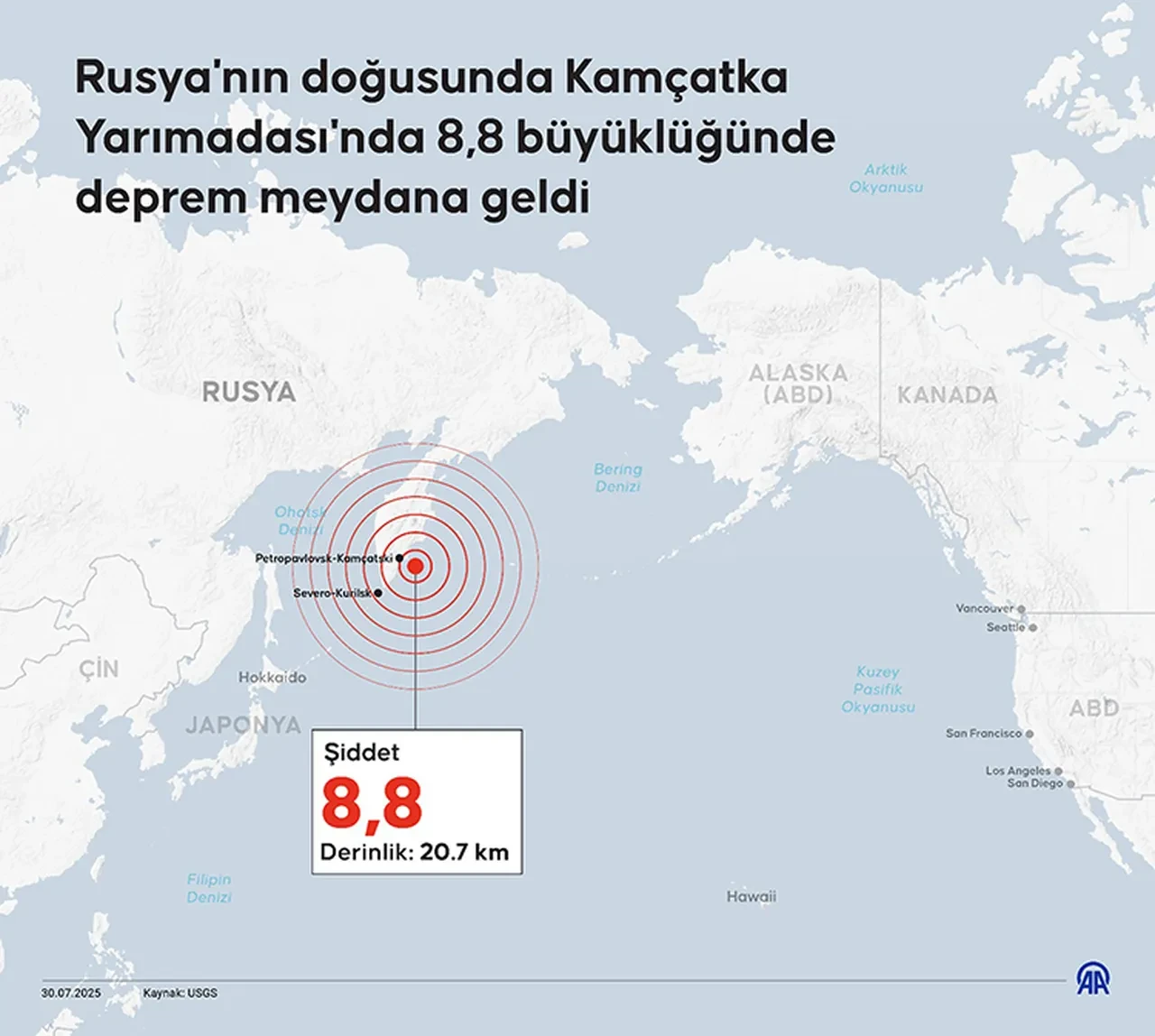 Rusya deprem bölgesi mi? Rusya deprem haritası 8,8 şiddetindeki sarsıntıyla gündeme geldi