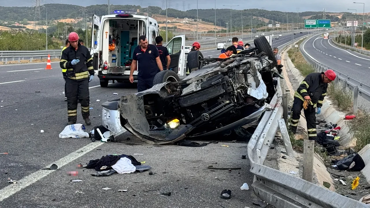 Kuzey Marmara Otoyolu'nda feci kaza! Ölü ve yaralılar var
