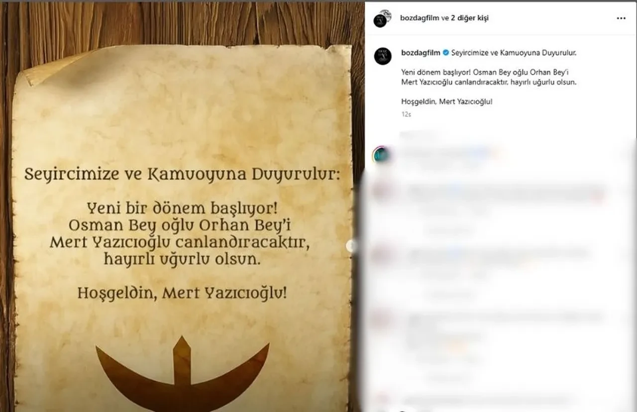 Kuruluş Osman dizisinde senaryo değişti bir diğer başrol oyuncusu da ayrıldı! Özge Törer hayranlarını yıktı