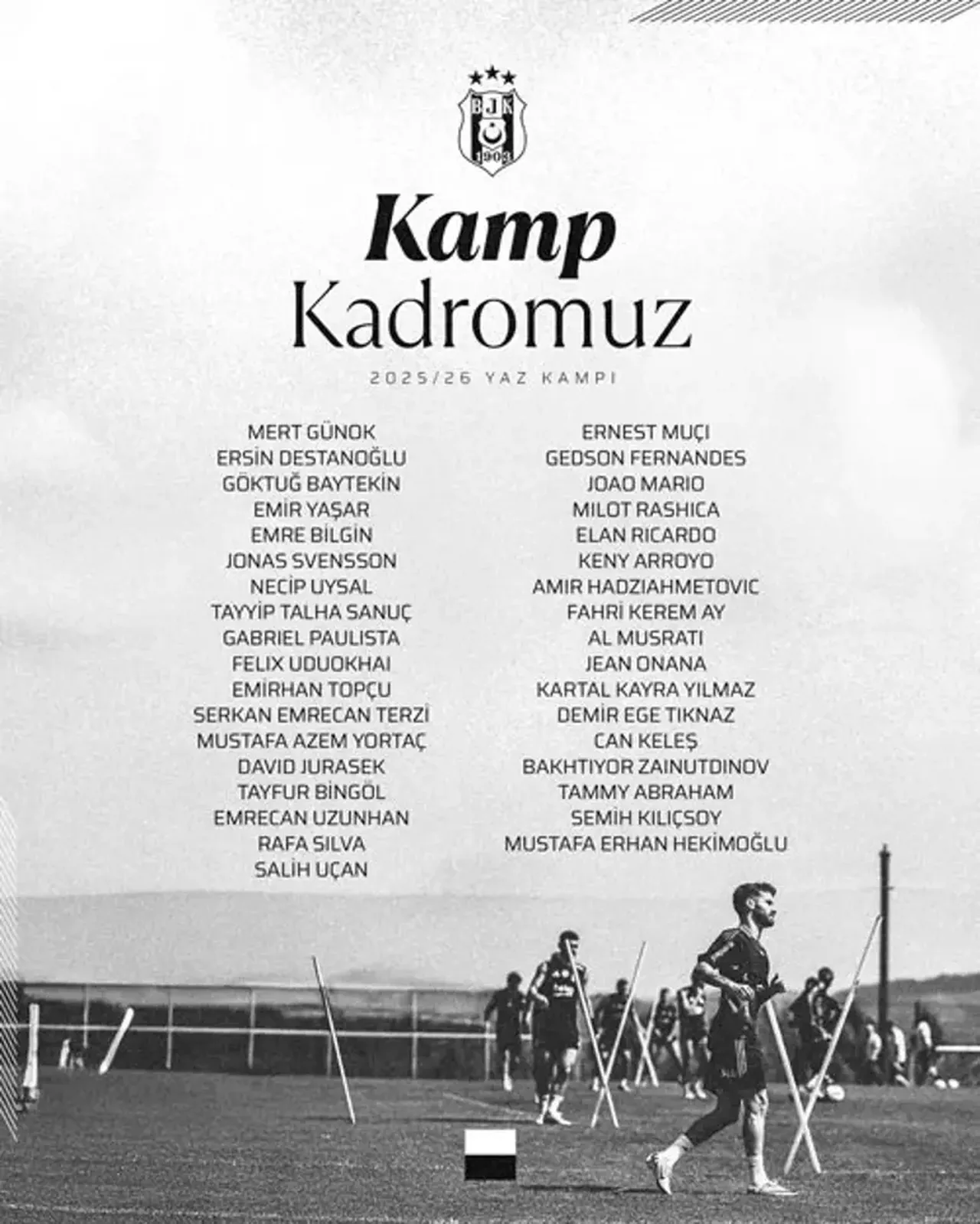 Beşiktaş’ın Avusturya kamp kadrosu belli oldu! İşte takıma alınmayan isimler