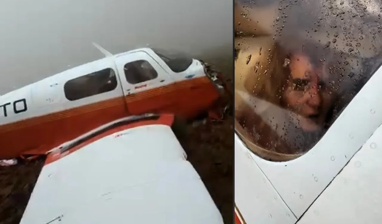 Düşen uçağa ilk ulaşılma anının görüntüsü ortaya çıktı! 'İyi misiniz, sabredin'