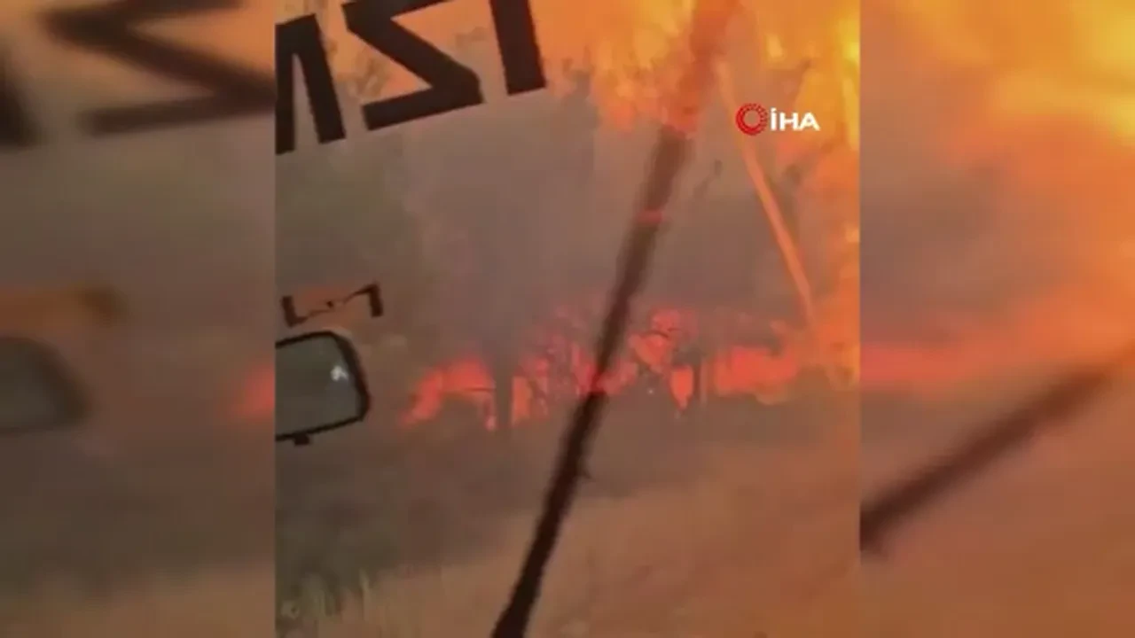 İzmir yangınında dehşet anları! Ekipler alev kapanında kaldı: 'Ölürsek de birlikte ölürüz'
