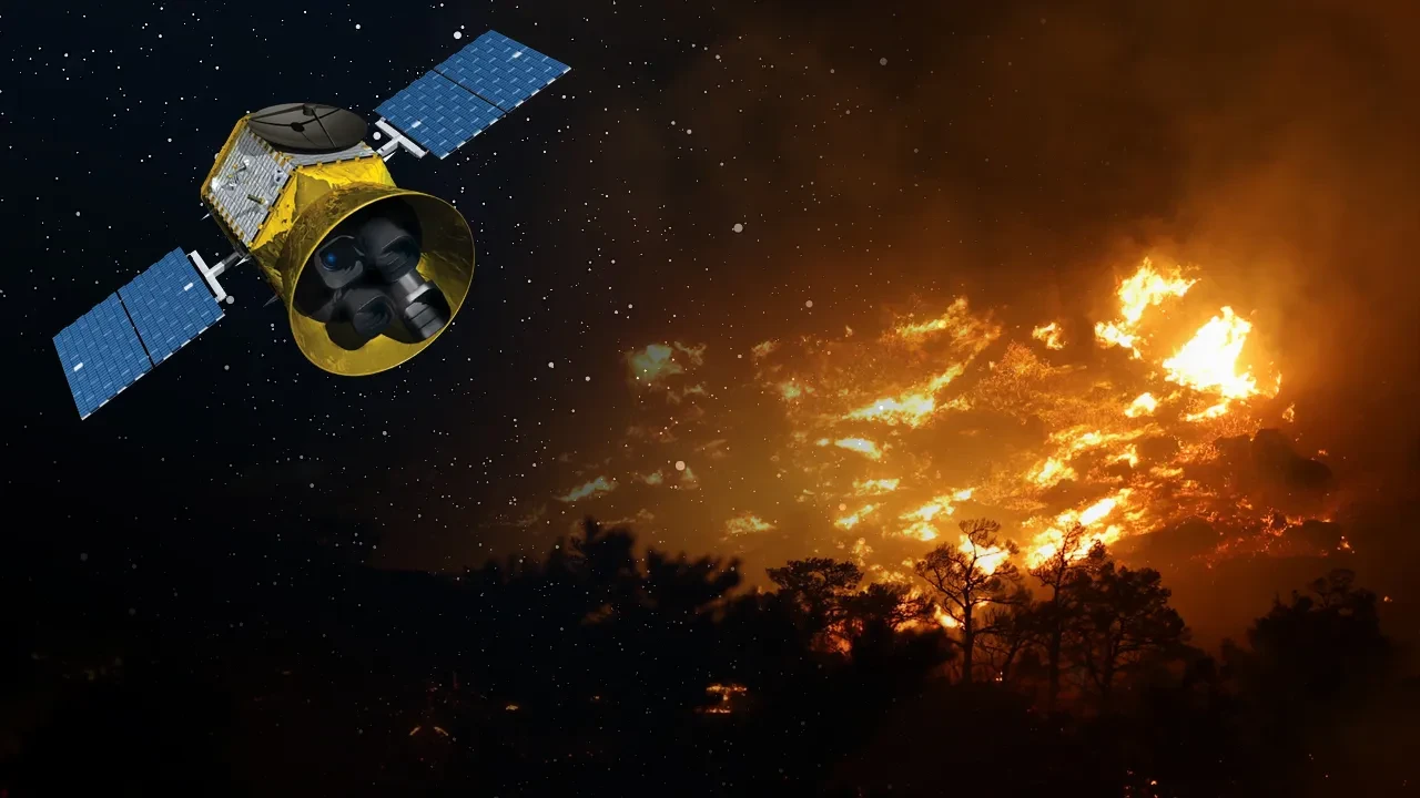 İzmir'deki yangın uzaydan görüntülendi! Kapladığı korkunç alan NASA kamerasında