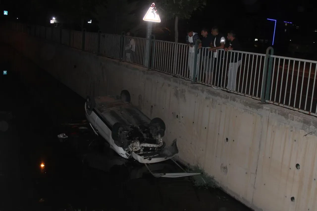 Kayseri'de korkunç kaza! Kontrolü kaybedip kanala uçtu