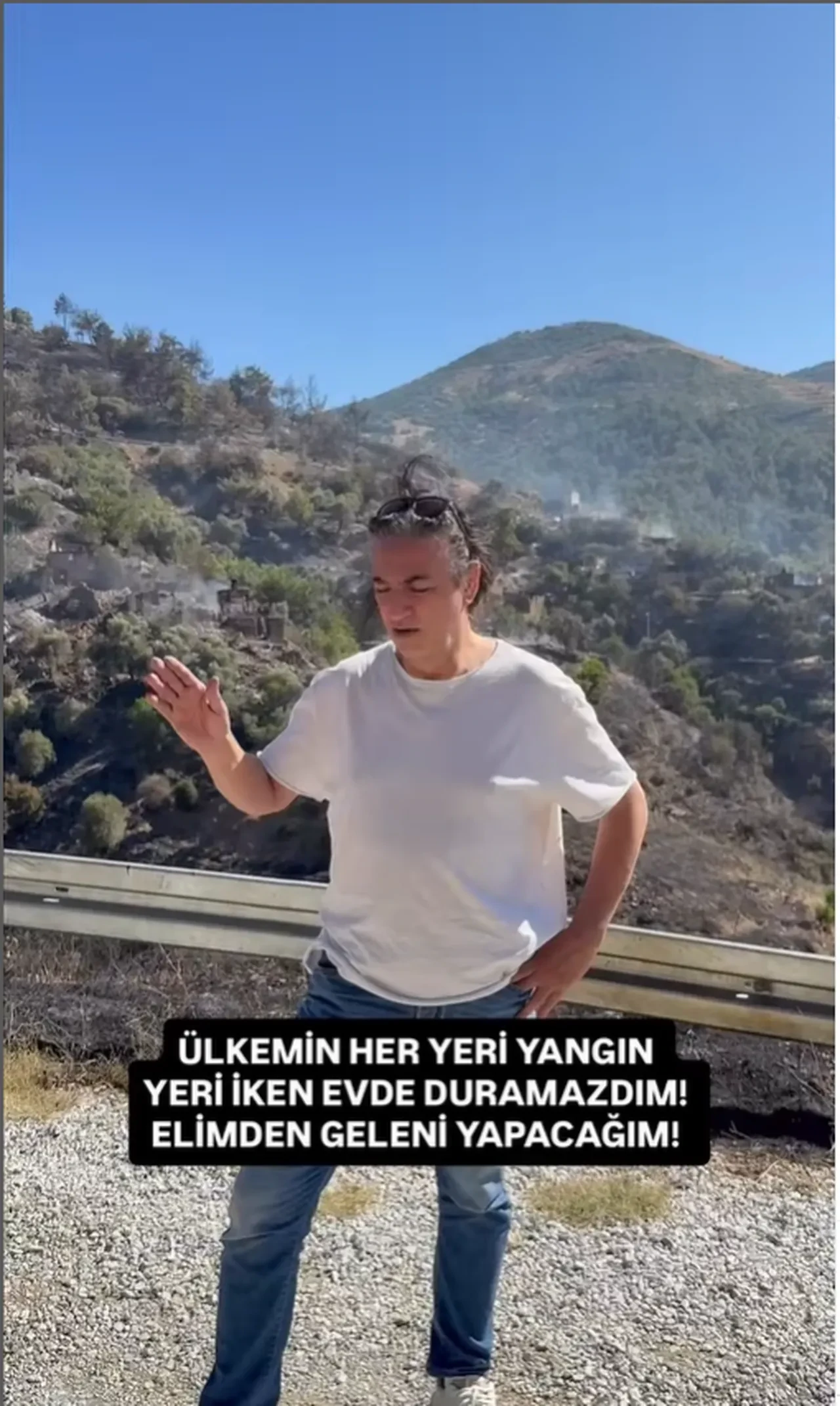 Şarkıcı Çelik yangın bölgesine gitti! Son durumu paylaştı