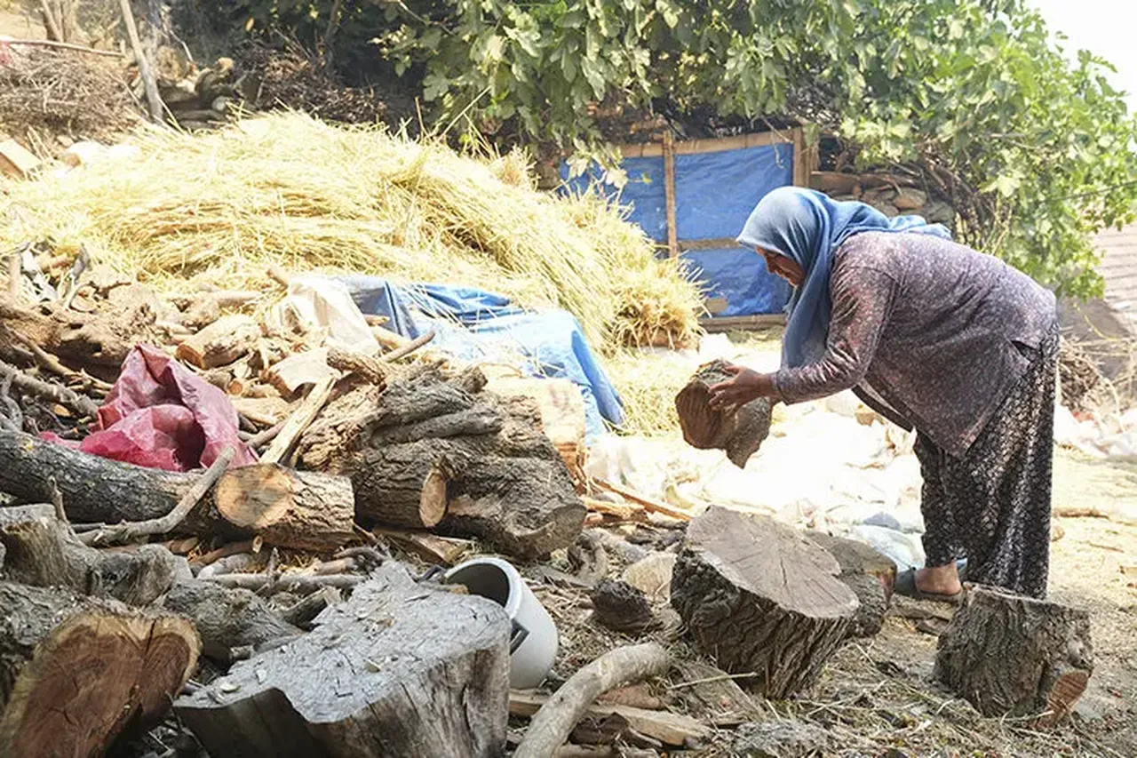 Yangının kahraman kadını! Mahallesini terk etmedi, evleri alevlerden korudu