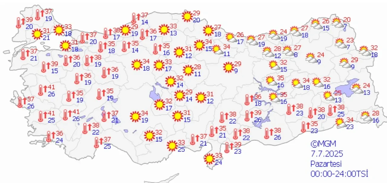 Meteoroloji'den çifte uyarı: Kavurucu sıcaklar başlıyor,  bazı illerde yağış var