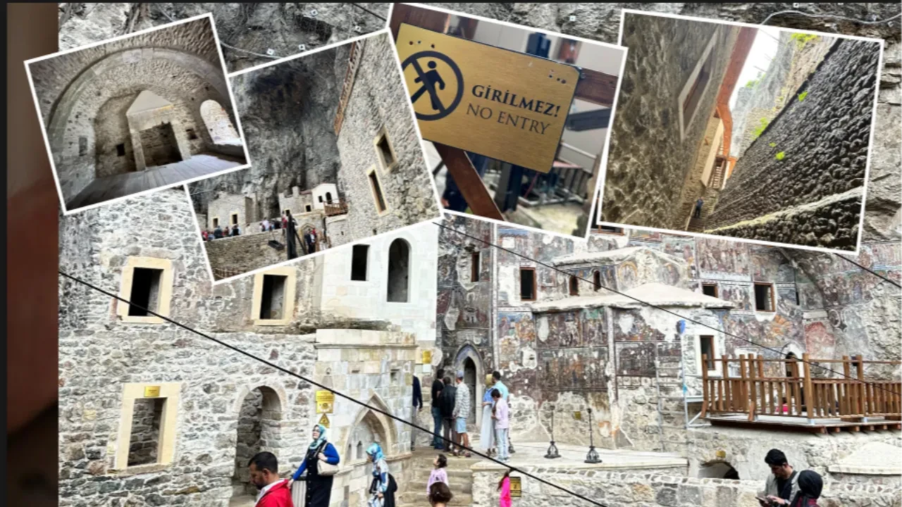 Tarihte bir ilk! İşte Sümela Manastırı'nın hiç görülmemiş benzersiz bölümleri... 