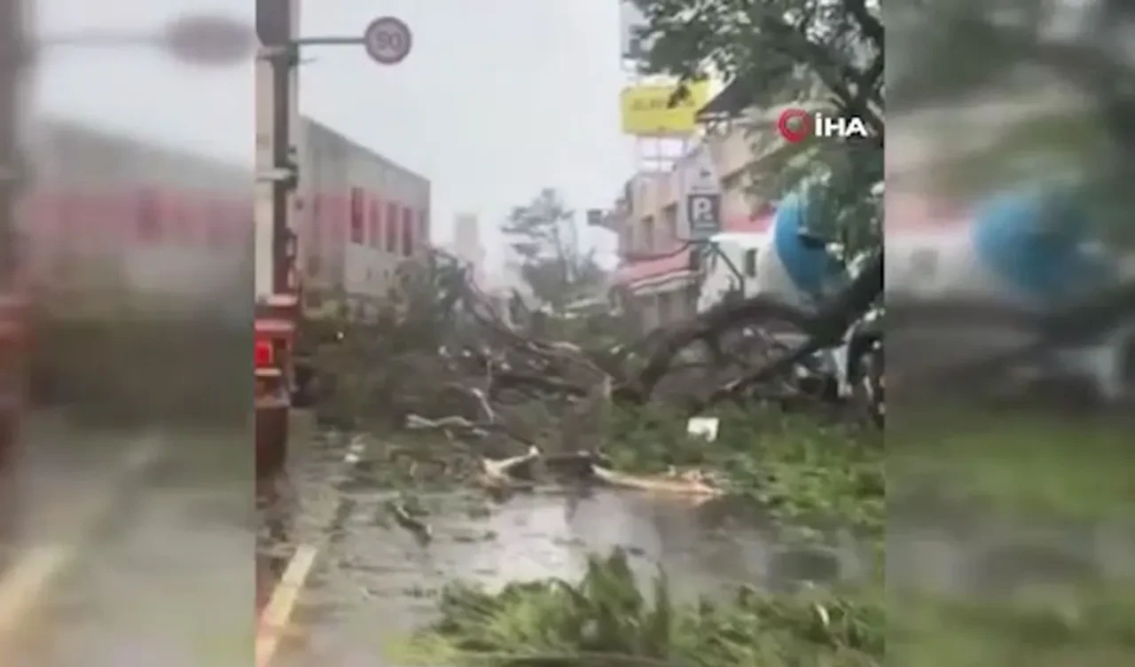 Danas Tayfunu, Tayvan'ı yerle bir etti: Ölü ve çok sayıda yaralı var