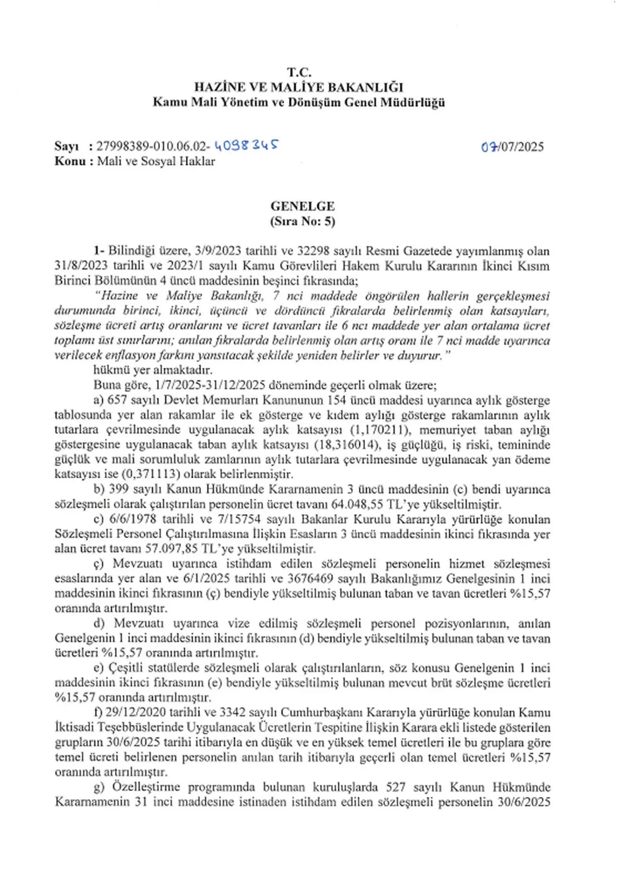 Memur zammı, kıdem tazminatı tavanı ve bedelli askerlik ücreti netleşti: Bakan Şimşek imzaladı!