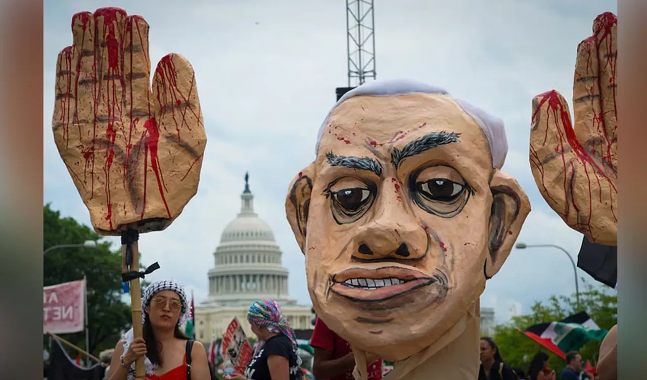 Netanyahu'nun 'zafer turu' öncesinde ABD'de protesto: Çok yaşa Filistin!