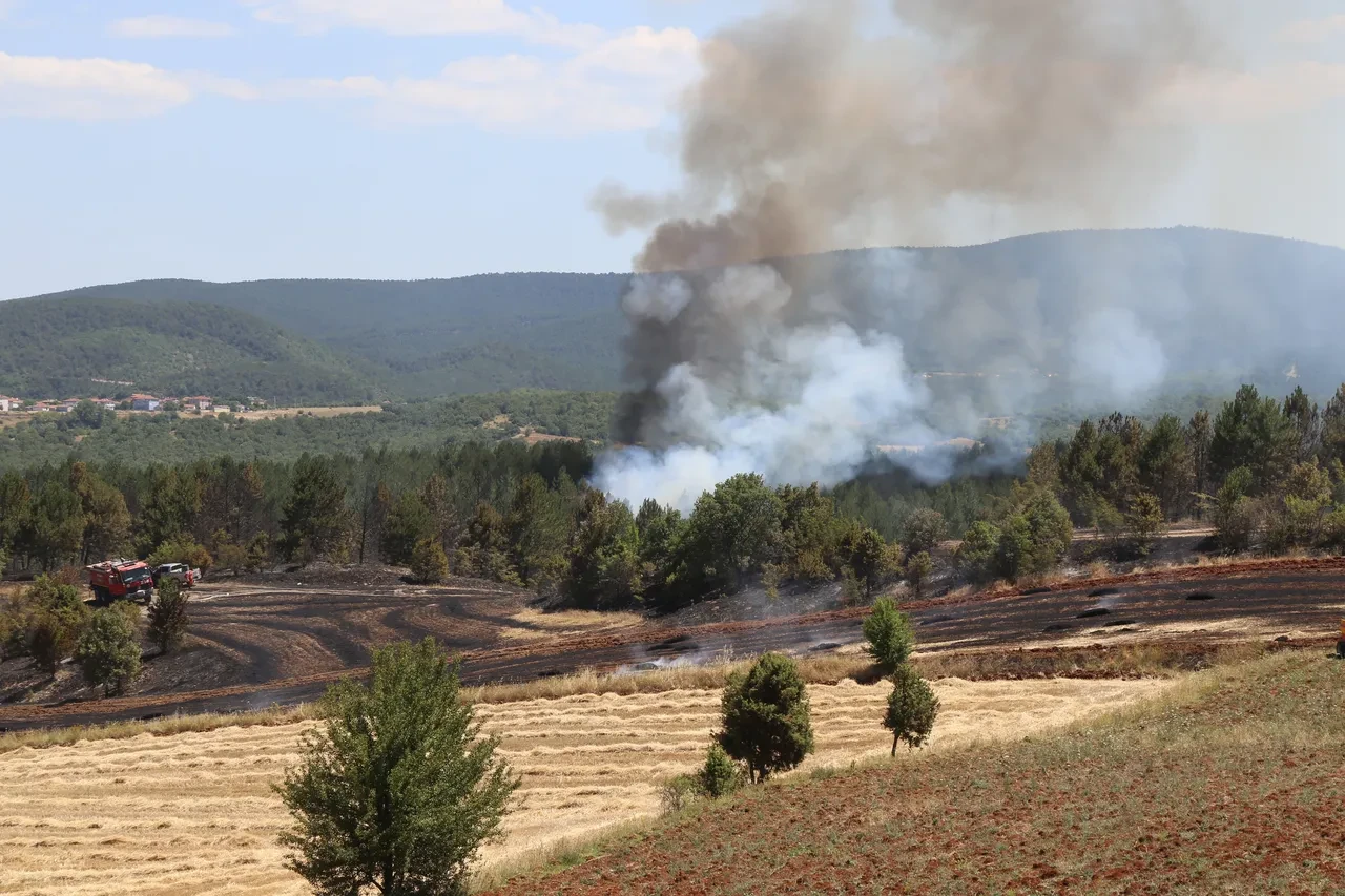 Balya makinesi yangın çıkardı! Faciadan dönüldü
