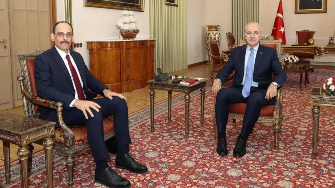 TBMM Başkanı Kurtulmuş Irak'tan dönen MİT Başkanı Kalın'ı kabul etti: Masada tek konu vardı