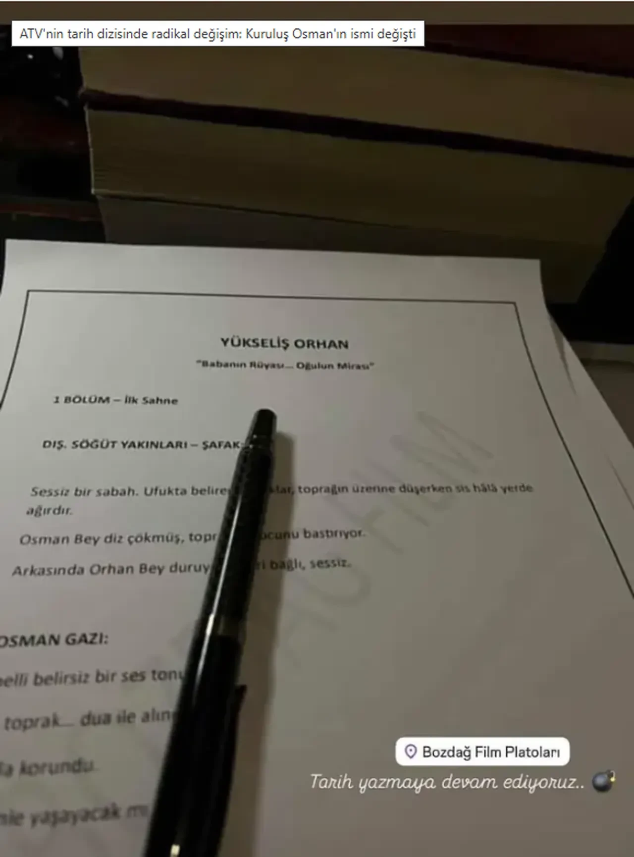 Mert Yazıcıoğlu'nun başrol olduğu Kuruluş Osman dizisinde radikal karar! İsmi de değişti 