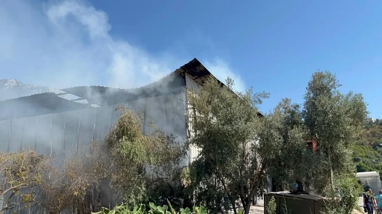 Alanya'da mobilya atölyesinde yangın