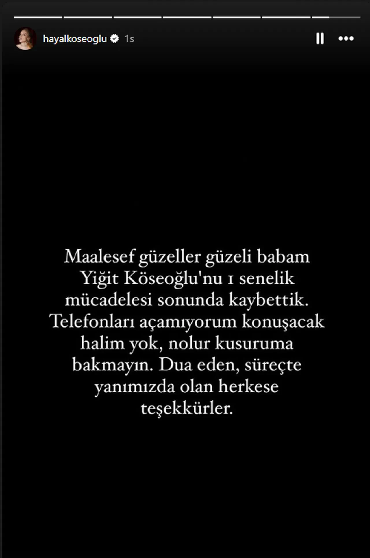 Hayal Köseoğlu'nun acı günü! Babası Yiğit Köseoğlu hayatını kaybetti