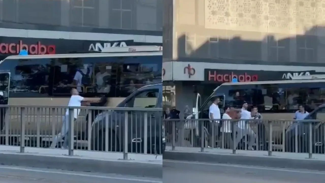 Hem suçlu, hem güçlü! Önce yola atladı, sonra uyaran şoföre saldırdı
