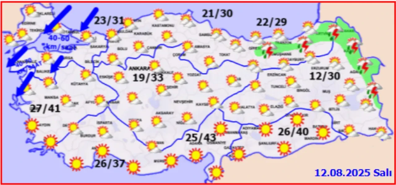 Meteoroloji 4 ilde sarı kodlu alarm verdi: Fırtına, sağanak ve sıcak hava bir arada