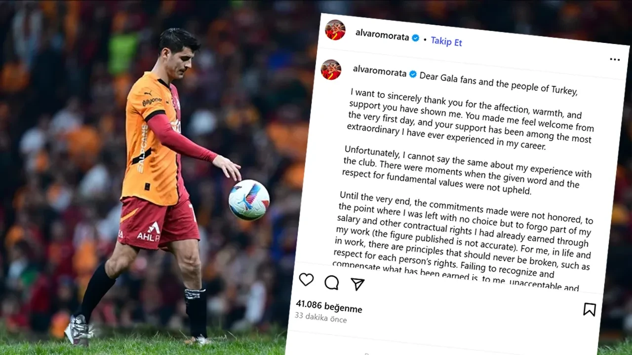Morata'dan Galatasaray'a giderayak sert tepki! Yönetimi topa tuttu