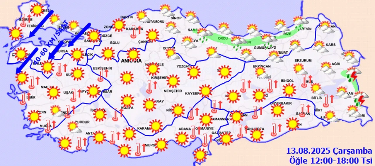 Meteoroloji 11 ili sarı kodla uyardı: Marmara ve Ege'de fırtınaya, Doğu Karadeniz'de yağmura dikkat!