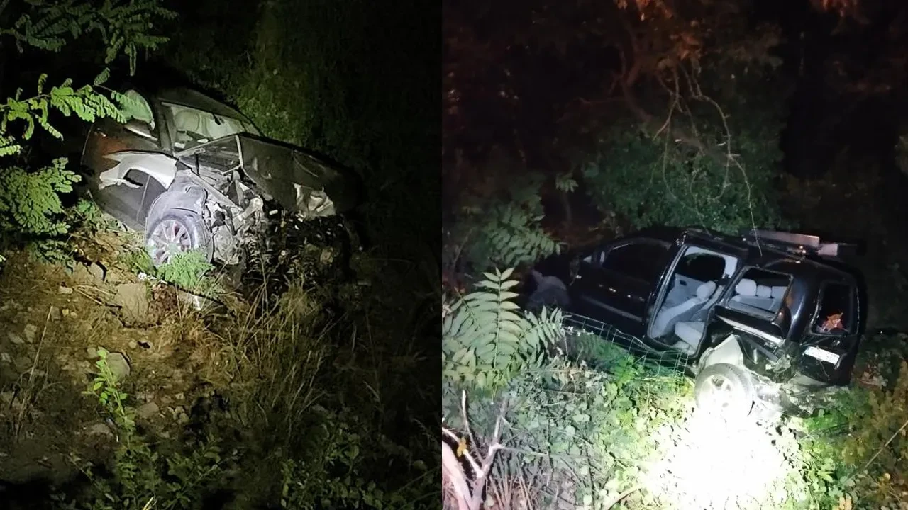 Sarıyer'de makas terörü! Trafik magandası 2 araca çarpıp ormana uçtu: Yaralılar var