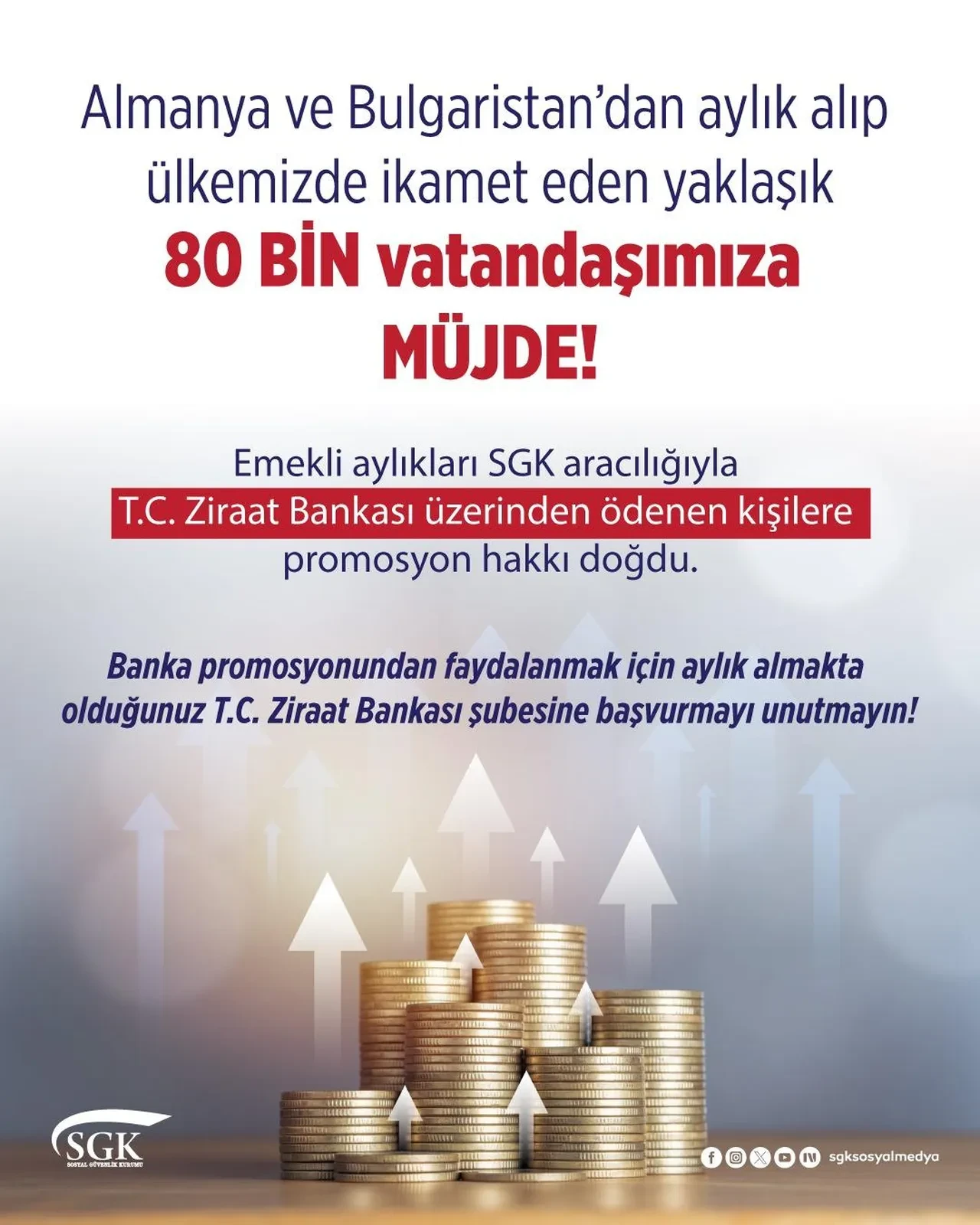 SGK duyurdu! Yurt dışından emekli maaşı alanlara promosyon fırsatı
