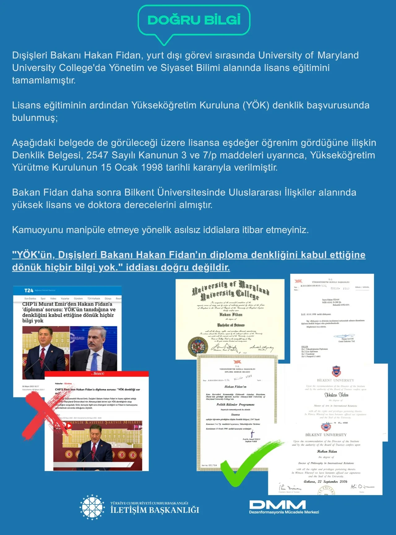 Hakan Fidan'ın diploması yine gündemde! O iddialara açıklama geldi