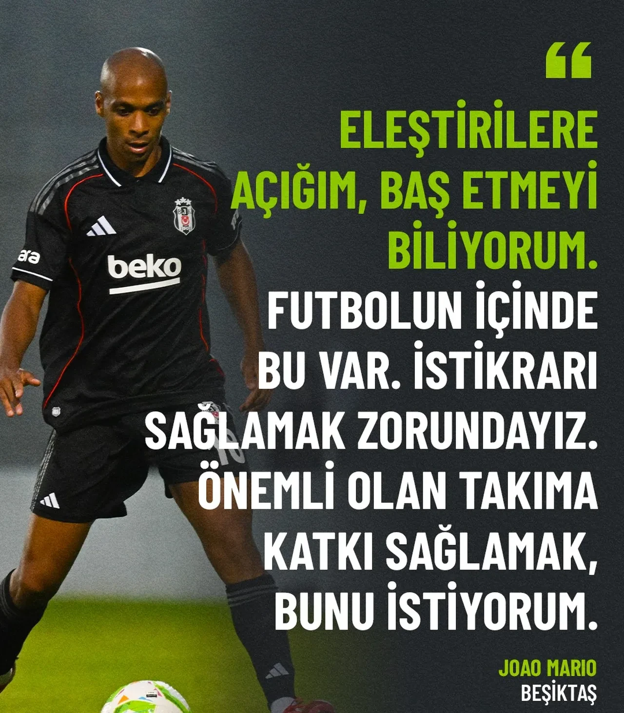 Ole Gunnar Solskjaer'den Beşiktaşlı futbolculara: "Gelişmemiz lazım"