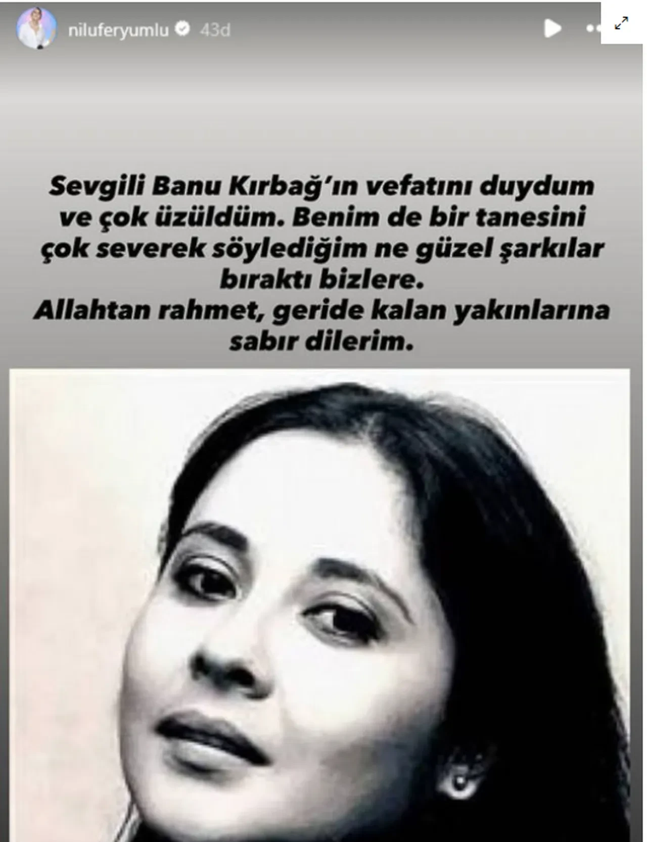 Banu Kırbağ hayatını kaybetti! Ünlü isimlerden peş peşe paylaşım geldi