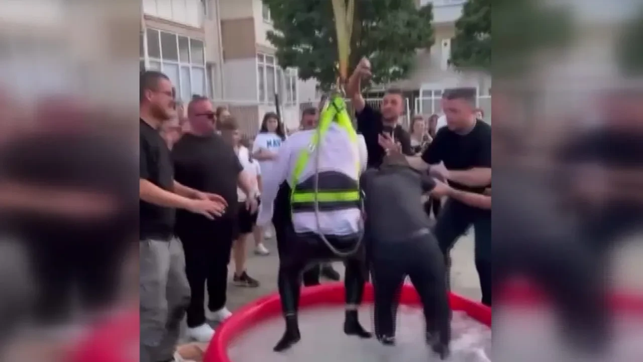 Damadı vinçle sallandırdılar! Bursa
