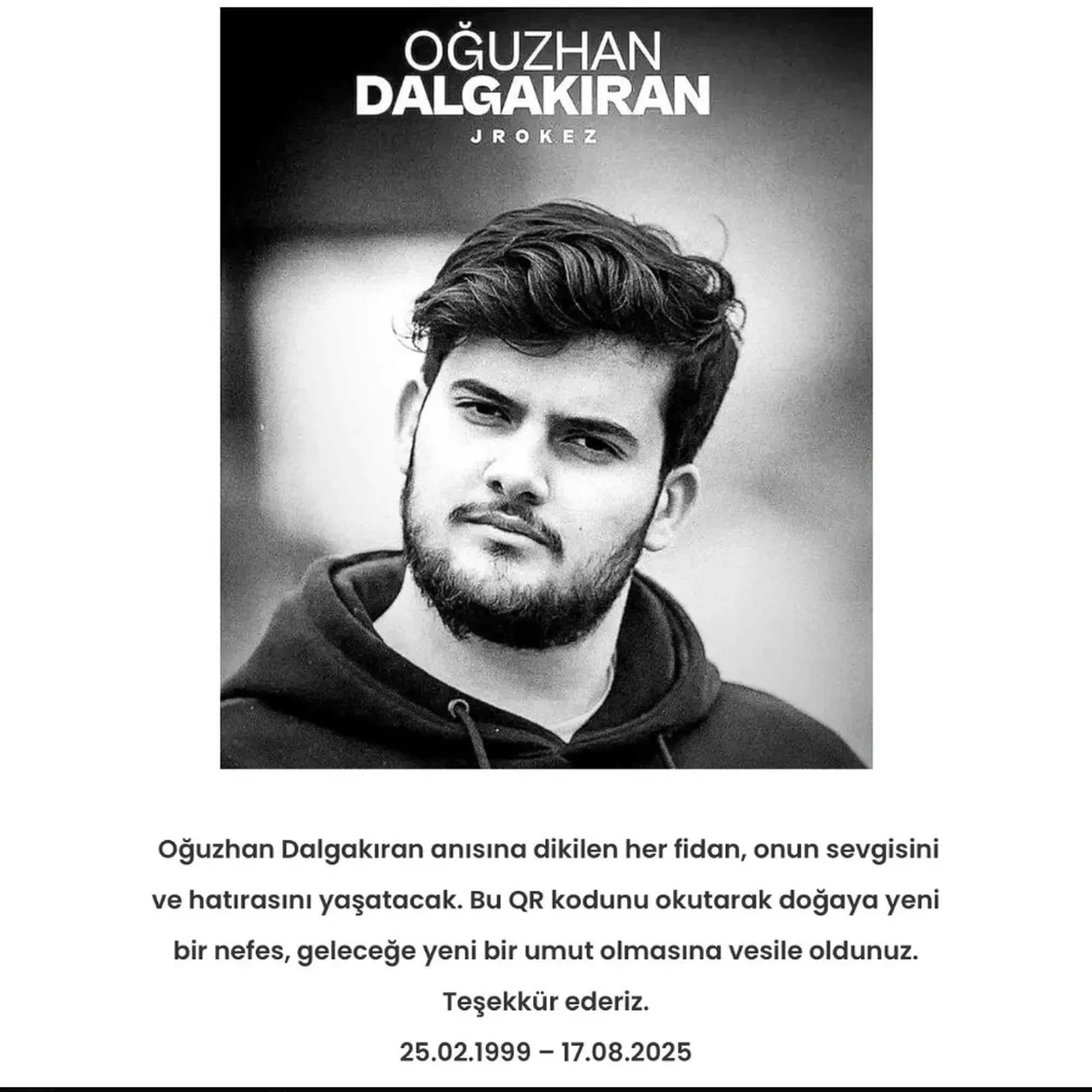 Jrokez adıyla tanınan Oğuzhan Dalgakıran toprağa verildi! Cenazesinde dikkat çeken detay 