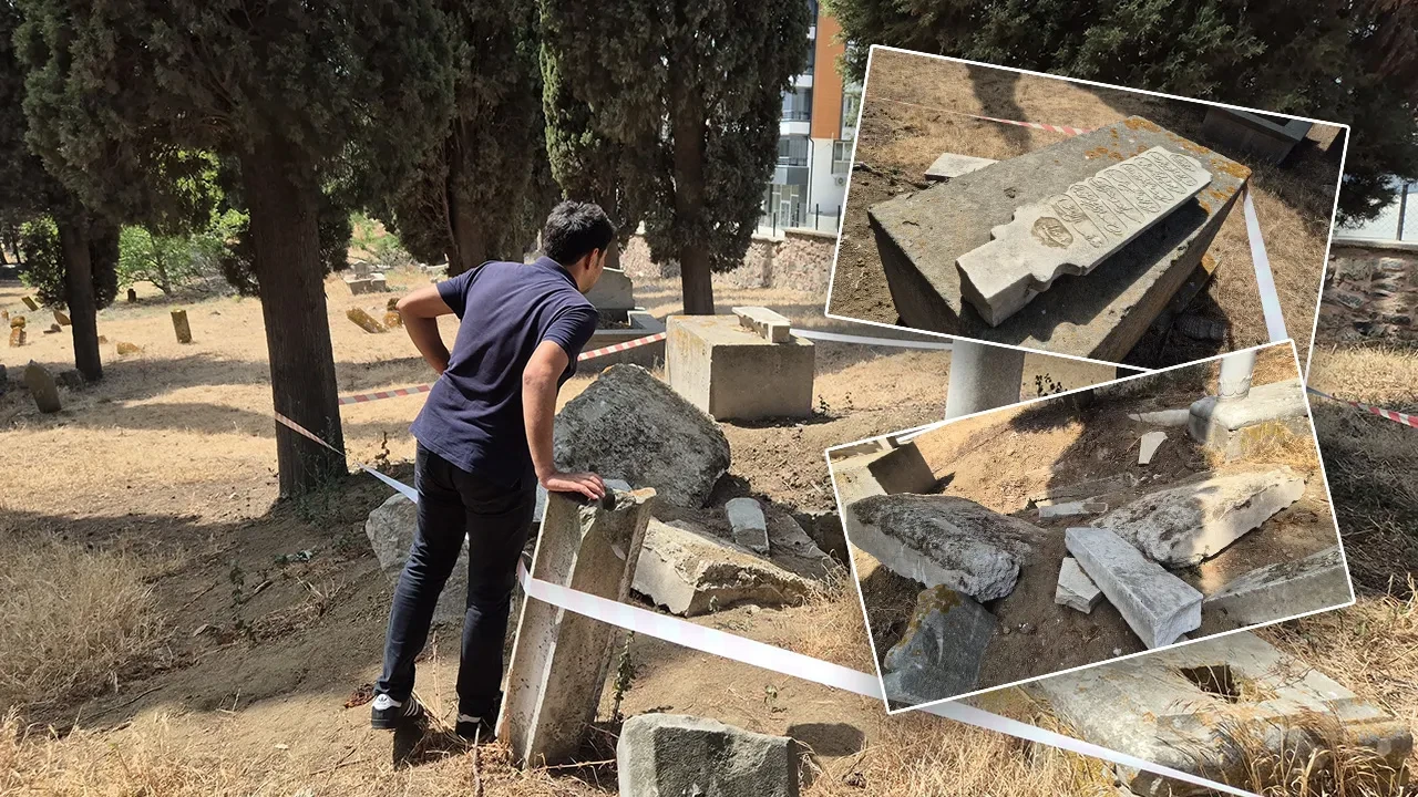 Osmanlı mezarları definecilerin hedefinde! Tepki çeken görüntülere inceleme başlatıldı