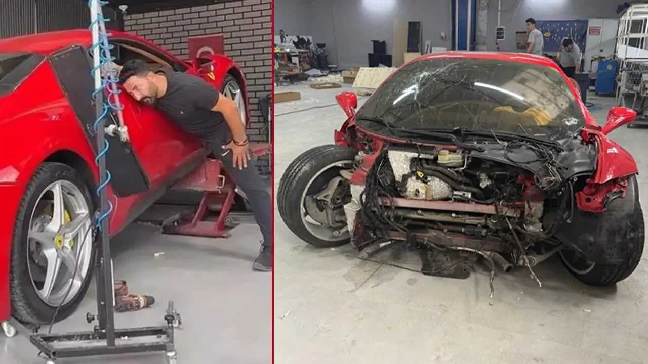 Ferrari'yi test sürüşünde perte çıkarmıştı! Talihsiz usta hurda aracı futbolcuya sattı