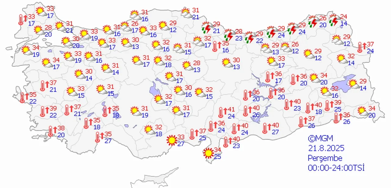 Meteoroloji'den serinleyen hava ve yağmur uyarısı! İşte 21 Ağustos hava durumu tahminleri